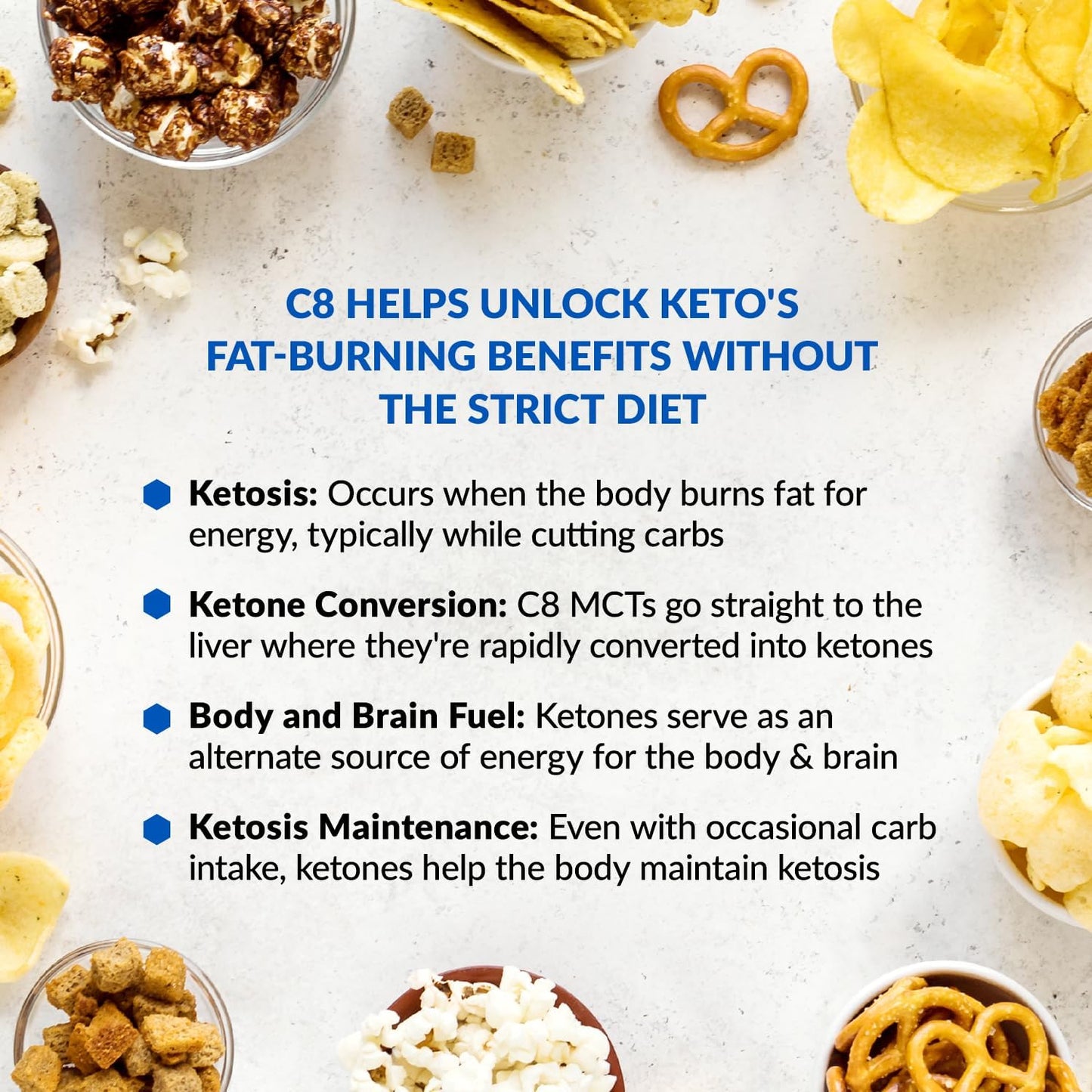 Hazelnut BioTrust Keto Elevate: Pure C8 MCT Oil Powder for Clean Energy & Mental Focus - Non-GMO Ketogenic Diet Supplement & Paleo Coffee Creamer (20 Servings)
