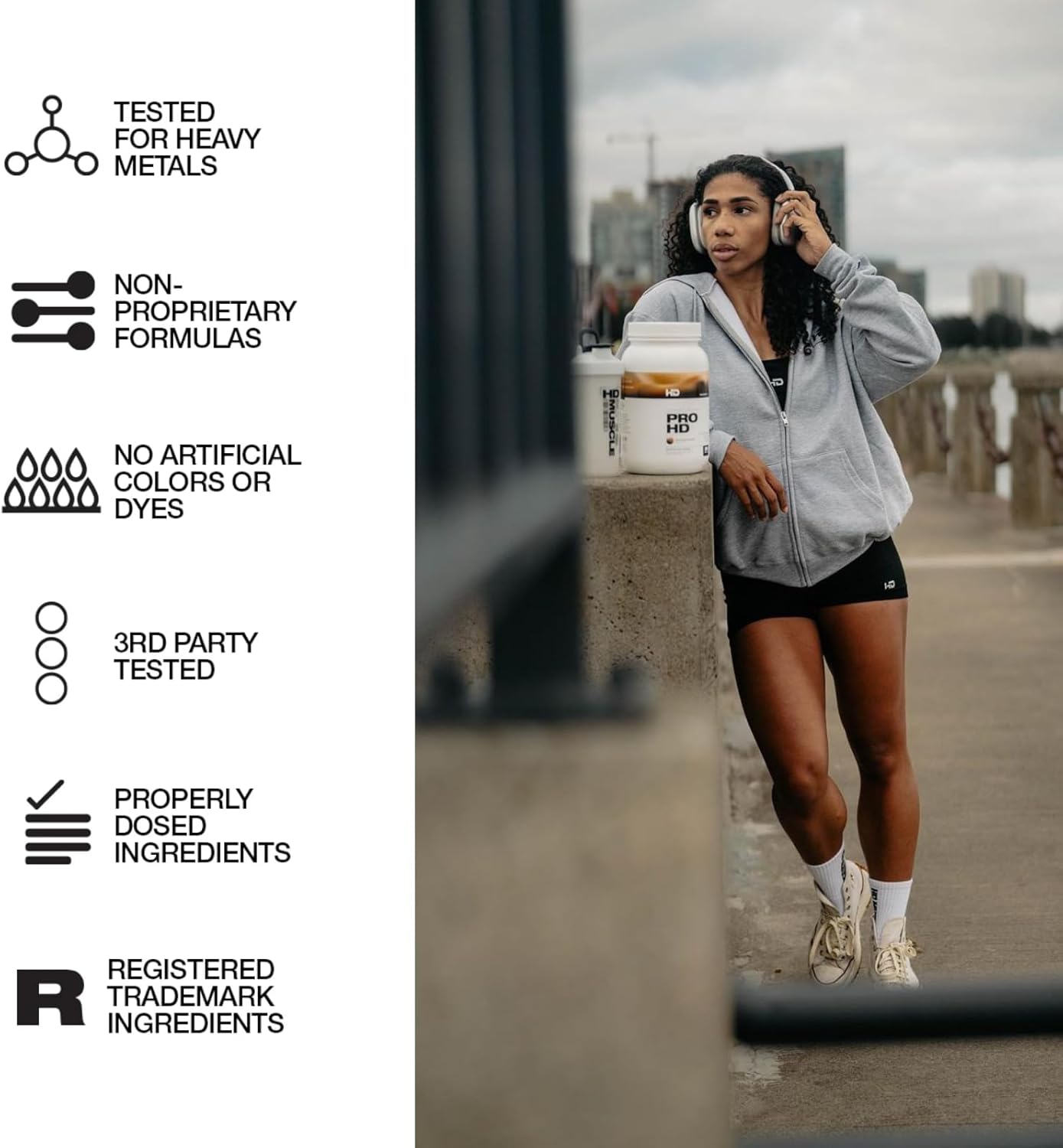 HD MUSCLE ProHD Grass-Fed Whey Isolate Protein Powder - 25g Protein, 114 Calories, Zero Fillers - Sweet Cream Cold Brew Flavor - 30 Servings