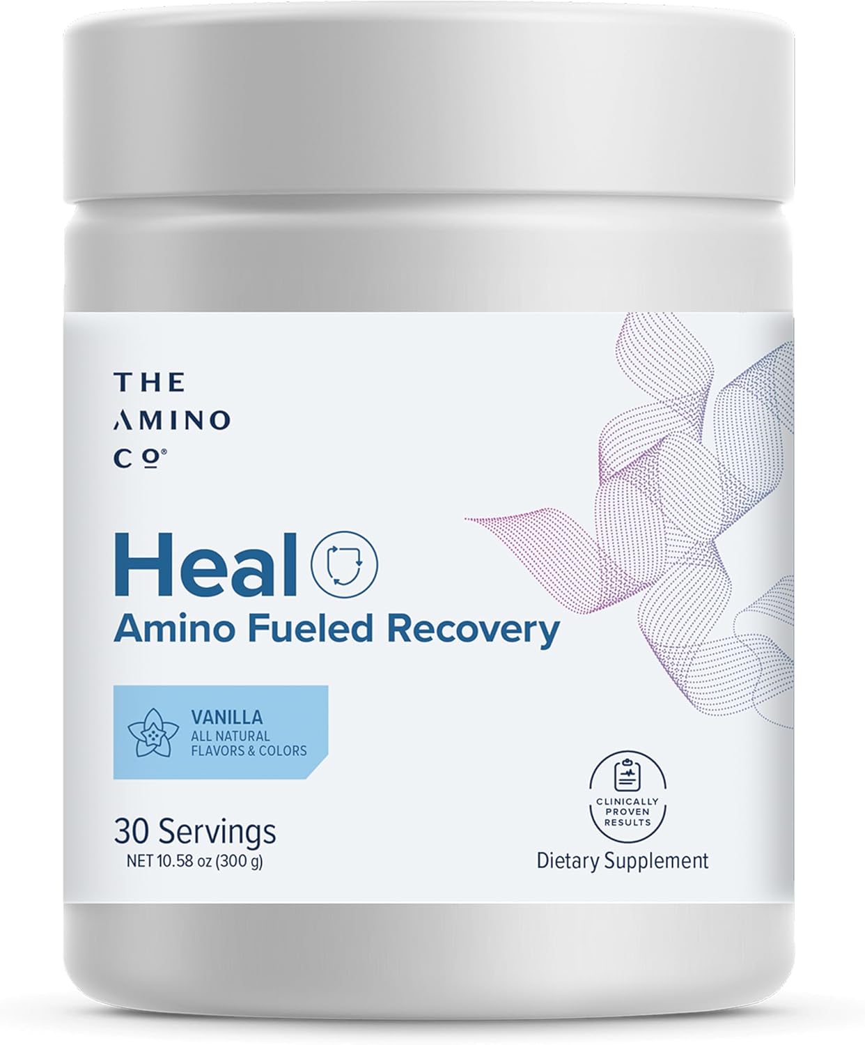 Heal - Post Workout Recovery Drink with Eaa Amino Acid Formula and Creatine Monohydrate - Vegan, Keto-Friendly Vanilla Flavor Powder - 10.58oz