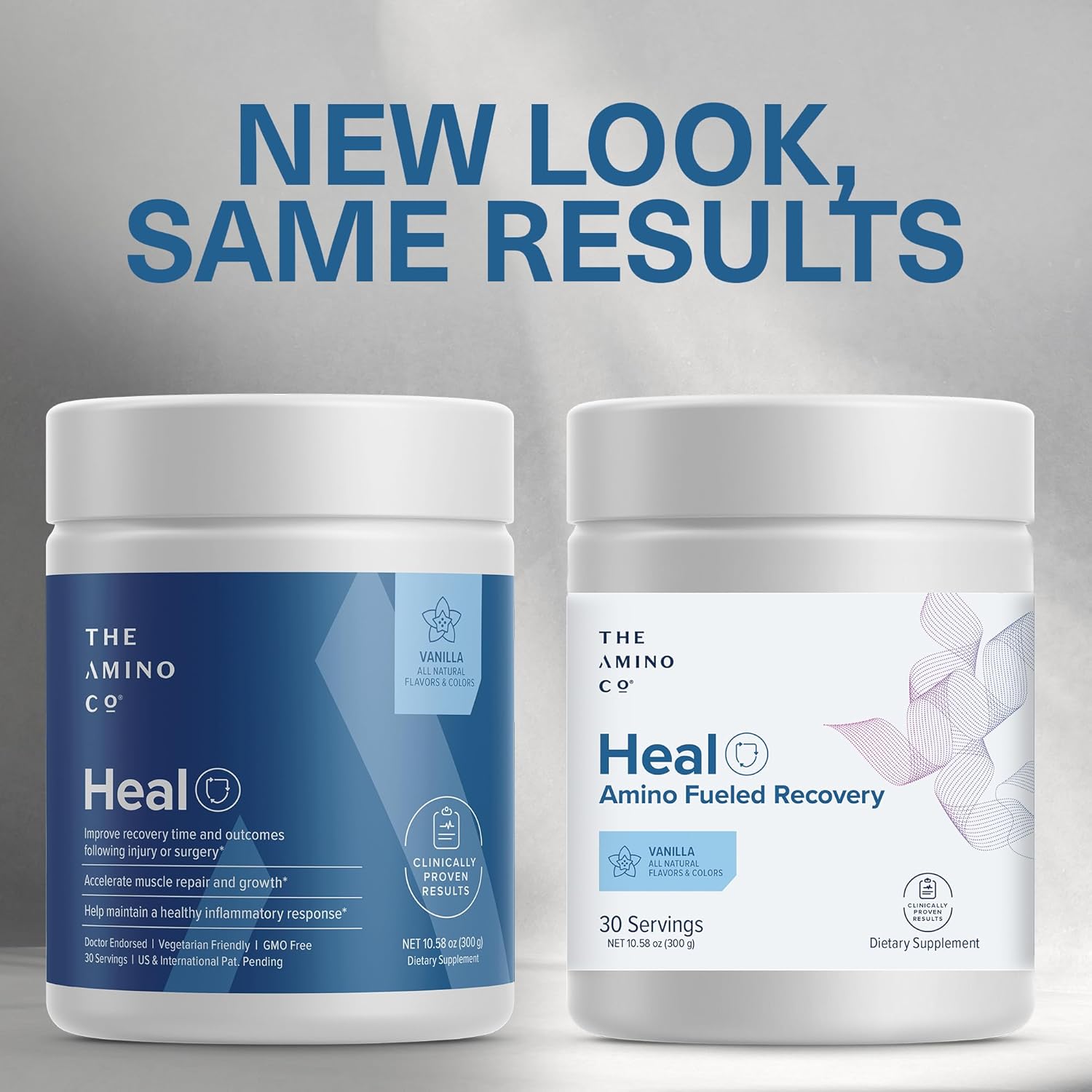 Heal - Post Workout Recovery Drink with Eaa Amino Acid Formula and Creatine Monohydrate - Vegan, Keto-Friendly Vanilla Flavor Powder - 10.58oz