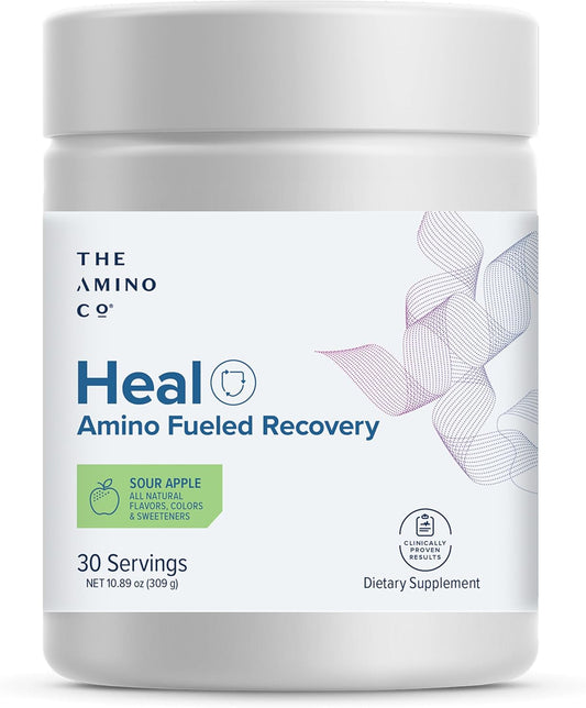 Heal EAA Amino Acid Recovery Drink with Creatine Monohydrate Powder - Vegan & Keto-Friendly - Sour Apple Flavor - 10.89oz