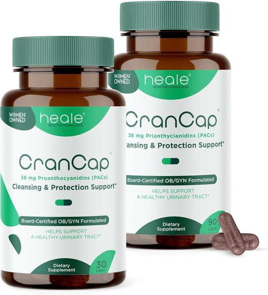 Heale CranCap Cranberry Supplement 120 Capsules - Supports Urinary Tract Health with 36mg of Potent PACs - Non GMO, Vegan, Gluten Free