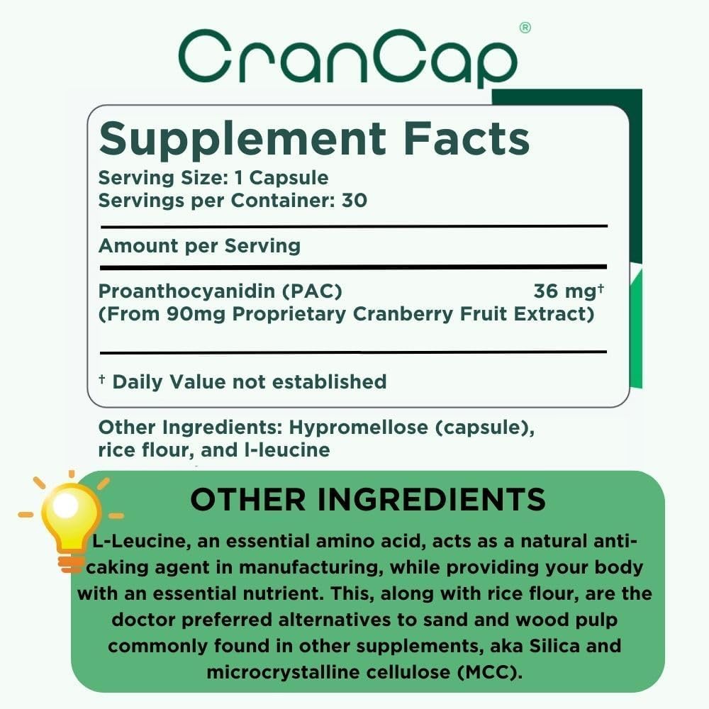 Heale CranCap Cranberry Supplement 120 Capsules - Supports Urinary Tract Health with 36mg of Potent PACs - Non GMO, Vegan, Gluten Free