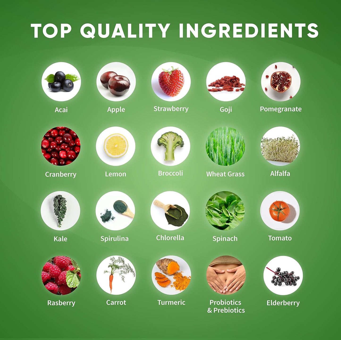 Health Logics Glowing Greens Superfood Powder with Collagen Peptides for Immune, Digestive, and Gut Health Support - Antioxidant Rich Blend with Prebiotics and Probiotics to Improve Wellness