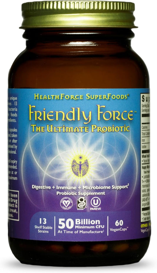 HealthForce SuperFoods Friendly Force - Vegan Capsules - 60 Count
