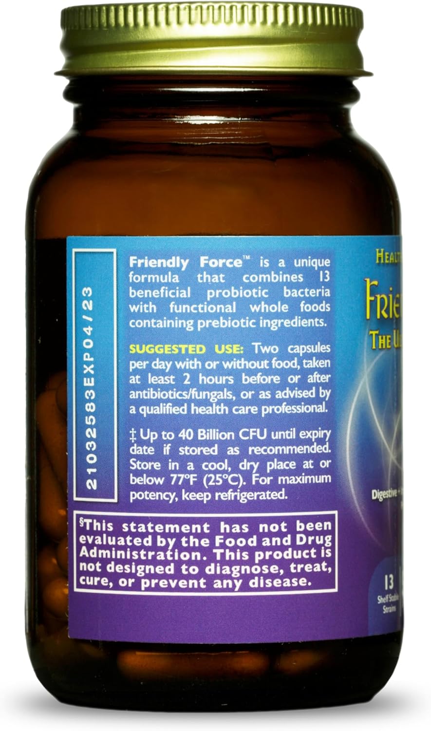 HealthForce SuperFoods Friendly Force - Vegan Capsules - 60 Count