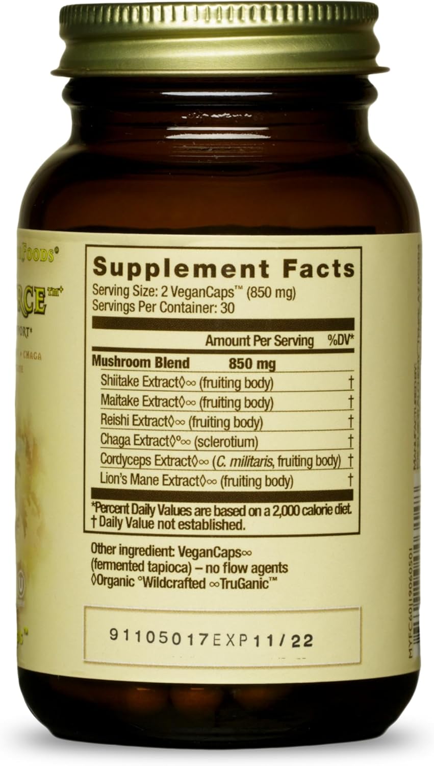 HealthForce SuperFoods MycoForce Capsules - 60 Vegan Capsules for Immune Support and Vitality