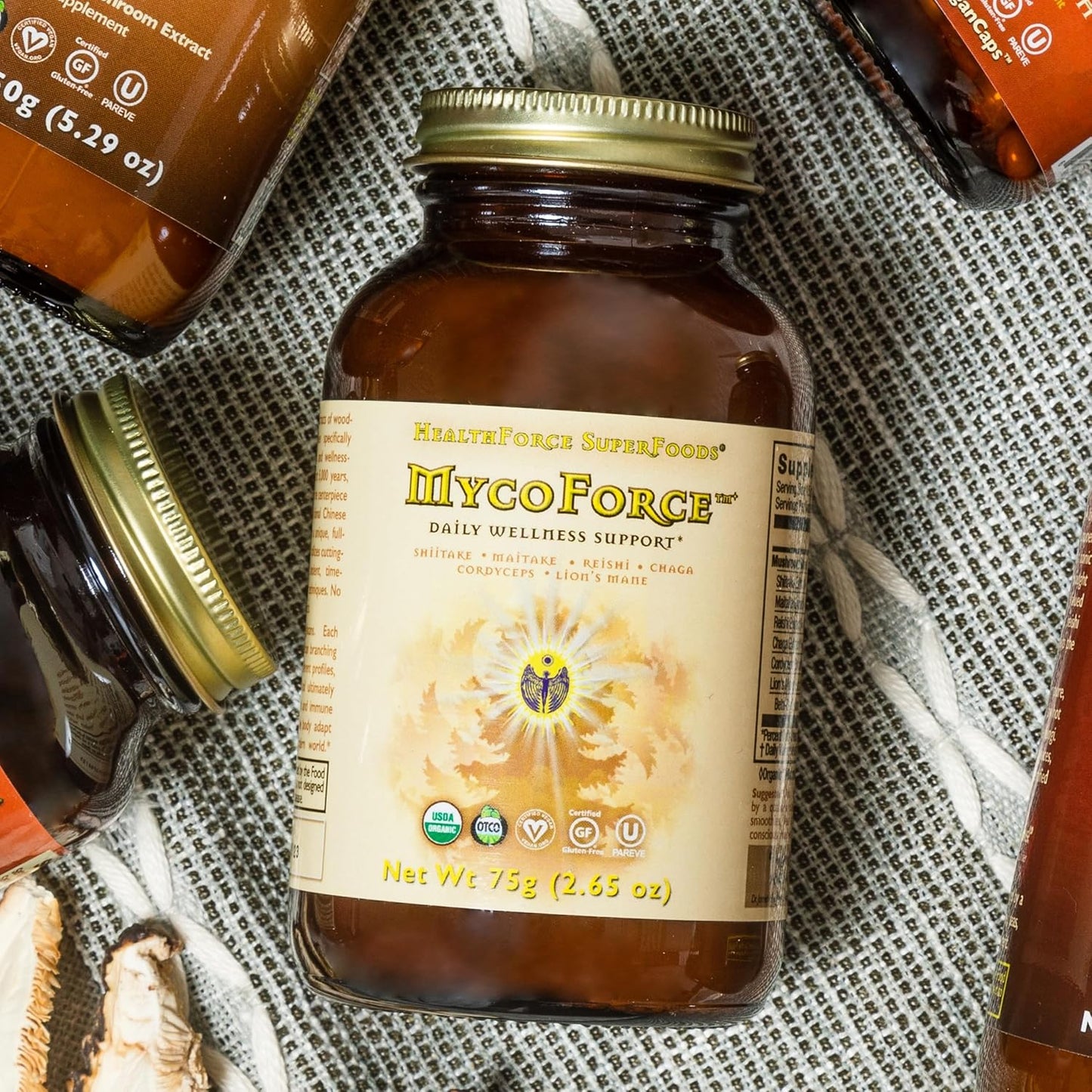 HealthForce SuperFoods MycoForce Capsules - 60 Vegan Capsules for Immune Support and Vitality