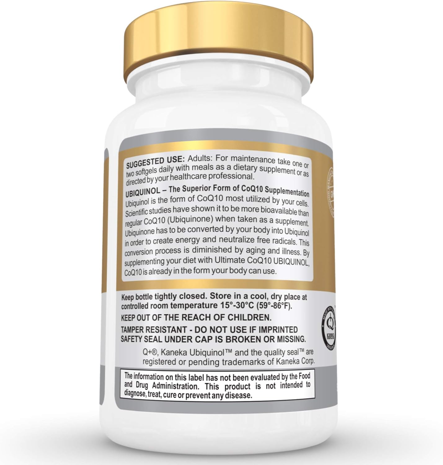 HealthWise Naturals Ubiquinol CoQ10 100mg - Maximum Absorption & Potency - Non-GMO/Soy Free - Kaneka Ubiquinol - 60 Softgels