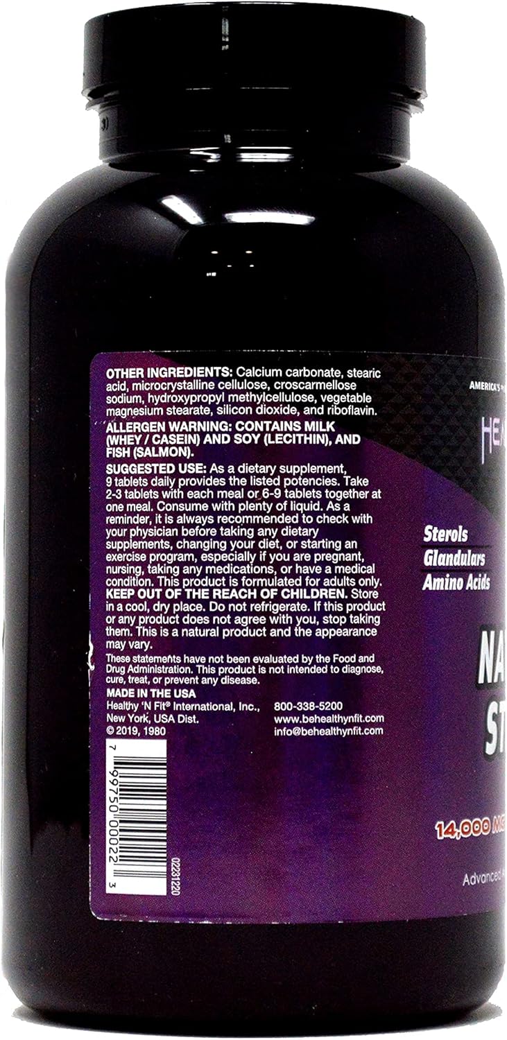 Healthy 'N Fit Nature's STEROLS 135 Tablets: Anabolic Matrix with Steroidals, Amino Acids, Nutraceuticals, Glandulars, Stimulant-Free Energy, and Electrolytes - Boost Performance Naturally.
