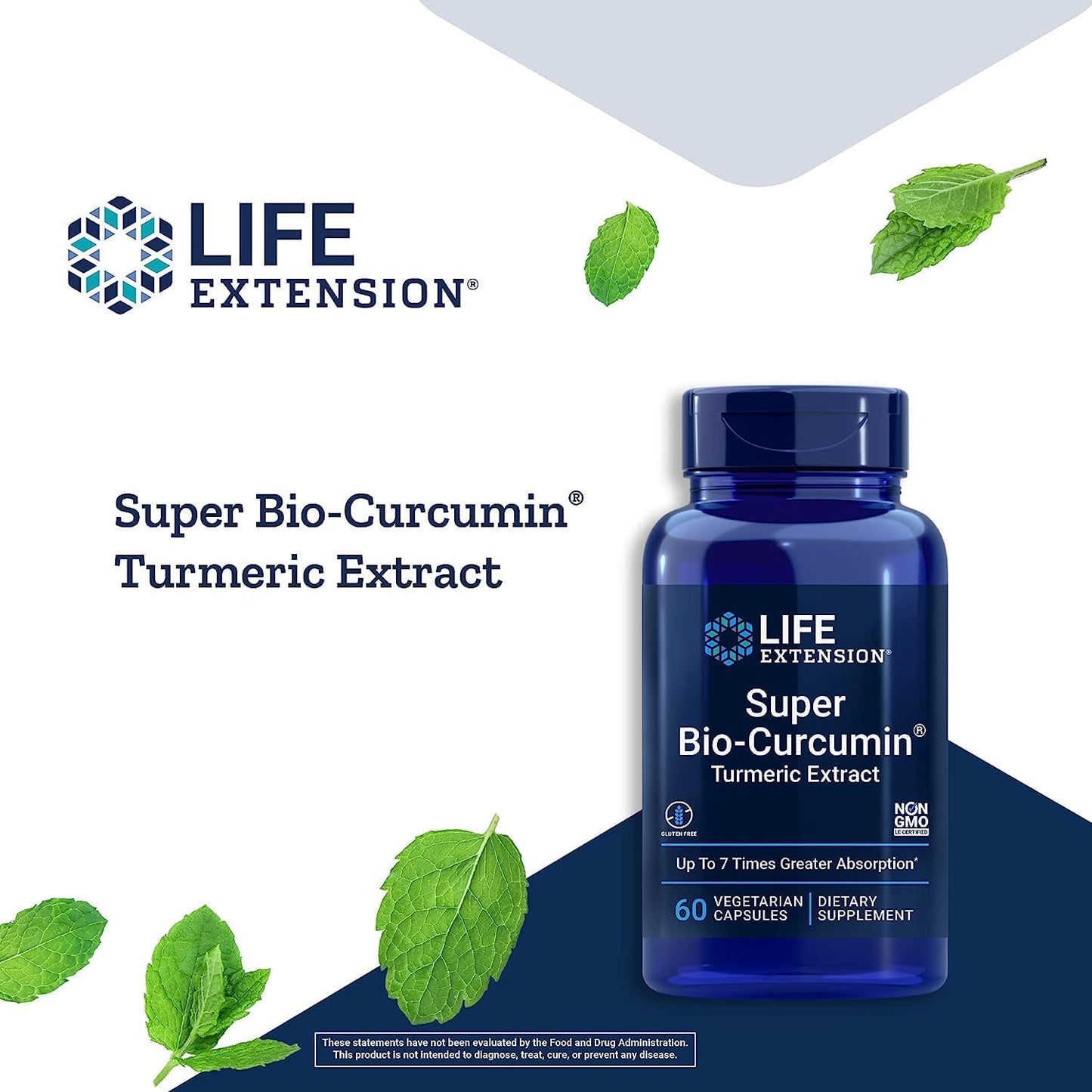 Heart and Bone Health Support with Life Extension Super Bio-Curcumin Turmeric and Magnesium Capsules - Non-GMO, Gluten-Free, Vegetarian Formula - 160 Caps
