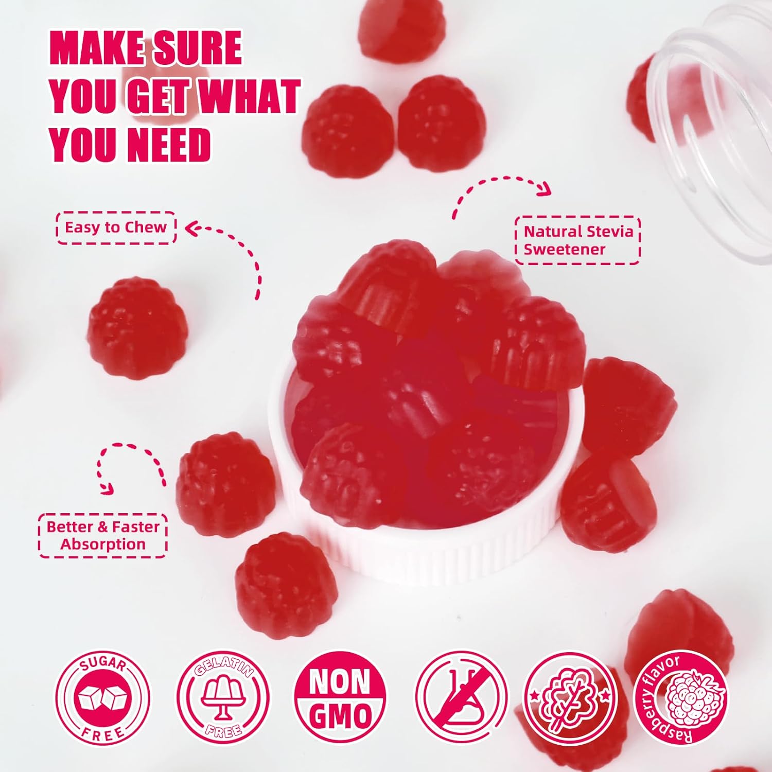 Heart & Circulation Support Beet Root Gummies - Nitric Oxide Energy Boost with Vitamin C D B12 Grapeseed Coenzyme Q10 - Sugar Free Dietary Supplement for Blood Pressure - 60ct