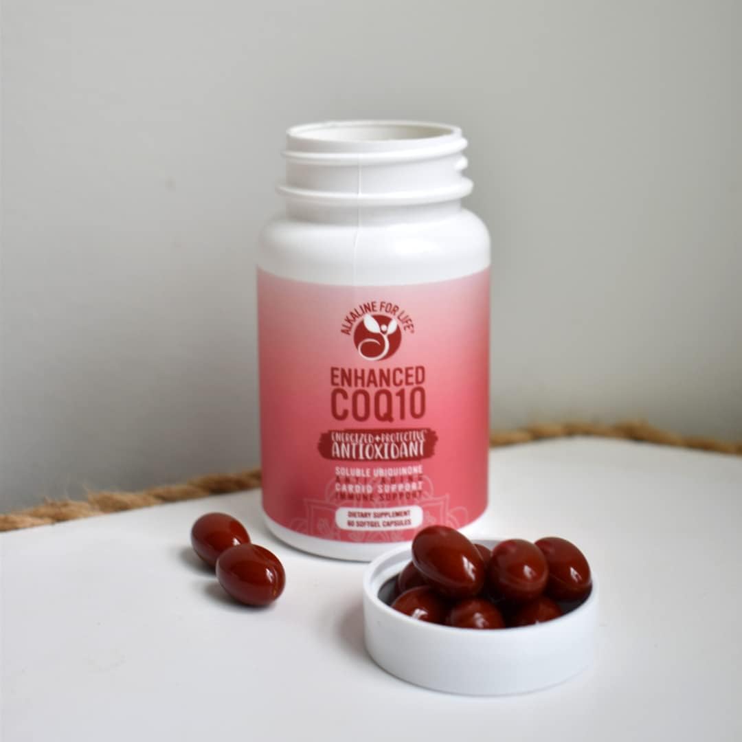 Heart Health & Energy: Alkaline for Life Enhanced COQ10 100mg Ubiquinone Antioxidant - 60 Day Supply
