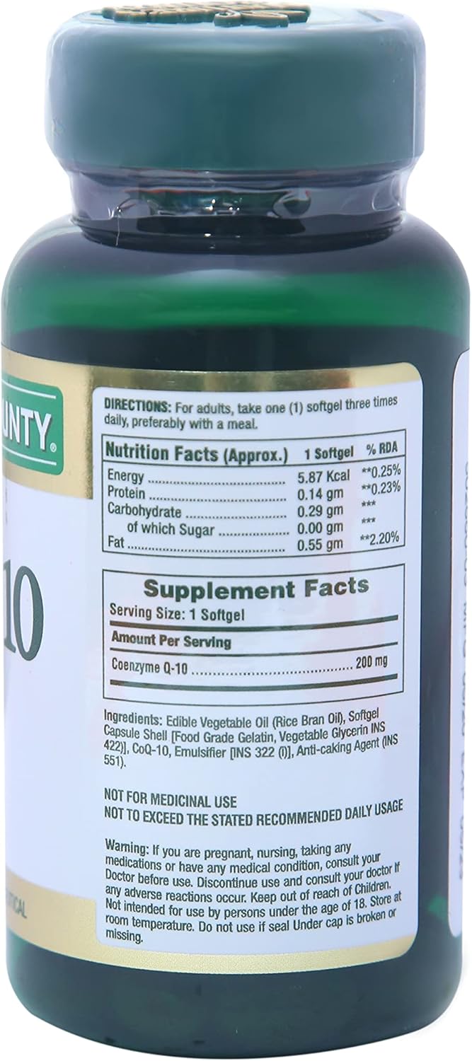 Heart Health & Healthy Aging CoQ10 Supplement - 200mg Softgels, 45 Rapid Release, Nature's Bounty