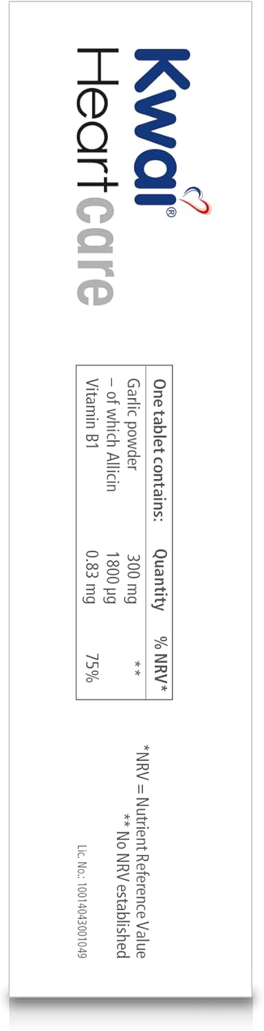 Heart Health Support: Kwai Garlic 300mg One-A-Day Tablets - 100 Count