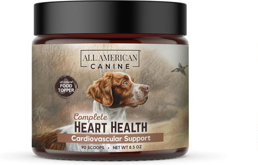 Heart Health Support Powdered Supplement for Dogs, 90 Servings - All American Canine Formula
