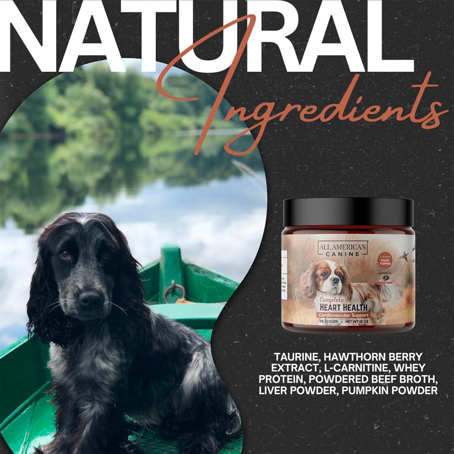 Heart Health Support Powdered Supplement for Dogs, 90 Servings - All American Canine Formula