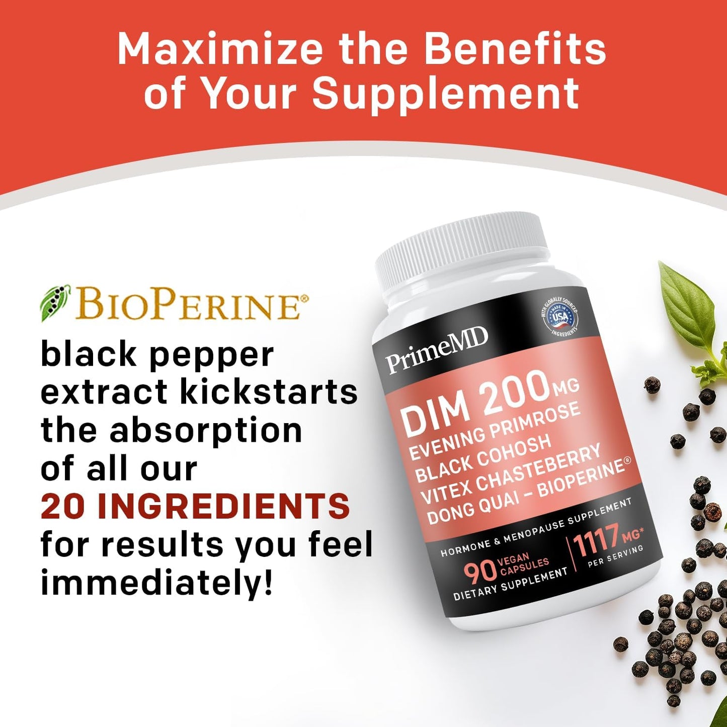 Heart, Hormone, Testosterone & Immune Support Bundle with PrimeMD Ceylon Cinnamon, Fadogia Tongkat Ali, and Menopause Support - Non-GMO, Vegan, Gluten-Free