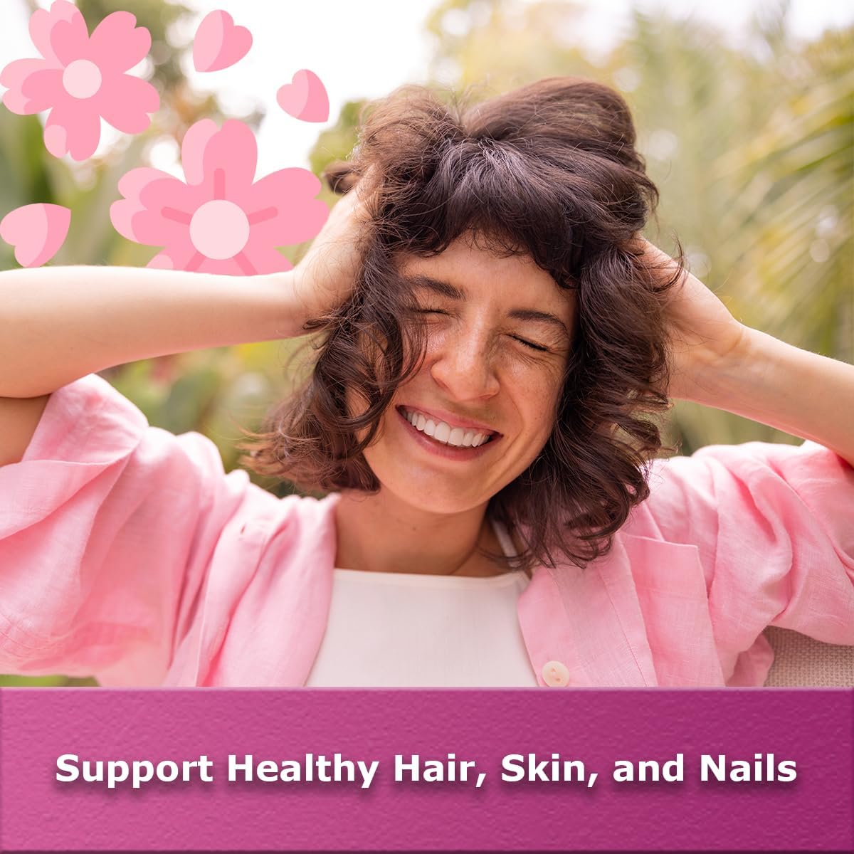 Heartland Pharma Biotin 10,000 MCG Jelly Beans for Hair, Skin & Nails Support - Vegan, Gluten-Free, Non-GMO & Kosher - Strawberry Flavor - 120 Count