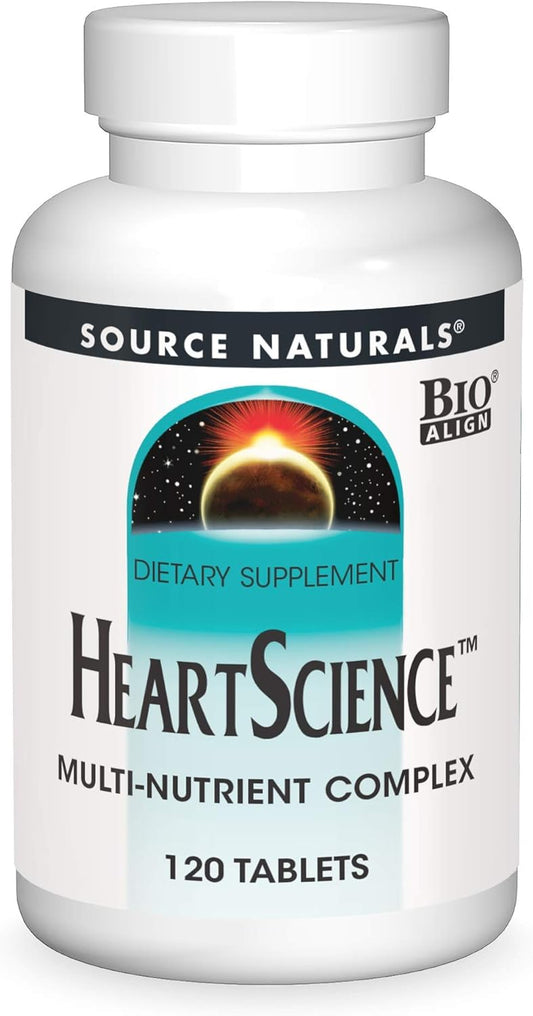 HeartScience Multi-Nutrient Complex by Source Naturals - Promotes Healthy Heart Function & Circulation - 120 Tablets
