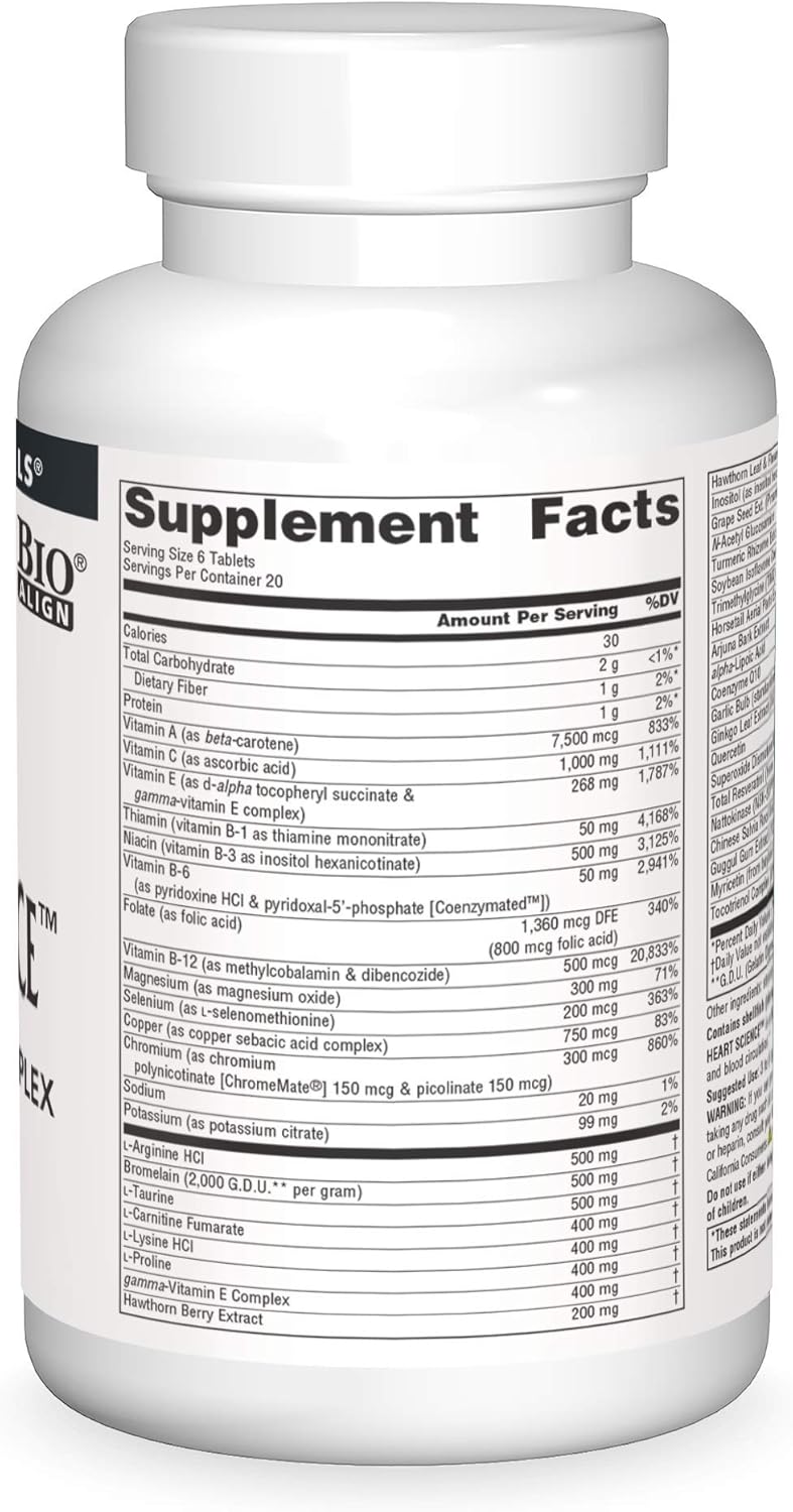 HeartScience Multi-Nutrient Complex by Source Naturals - Promotes Healthy Heart Function & Circulation - 120 Tablets