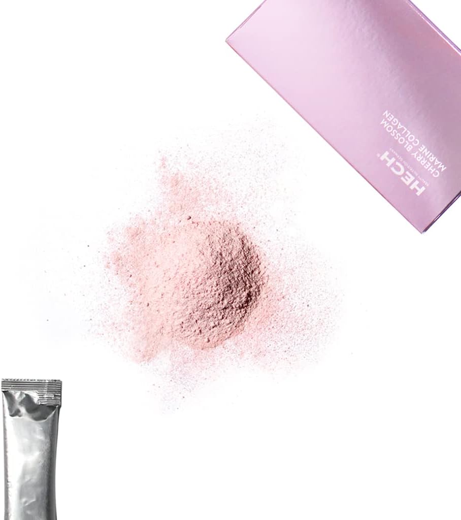 HECH Cherry Blossom Marine Collagen Drink Sachets - Youthful Glow, 4,600mg Collagen, Antioxidant Matrix with Natural Extracts