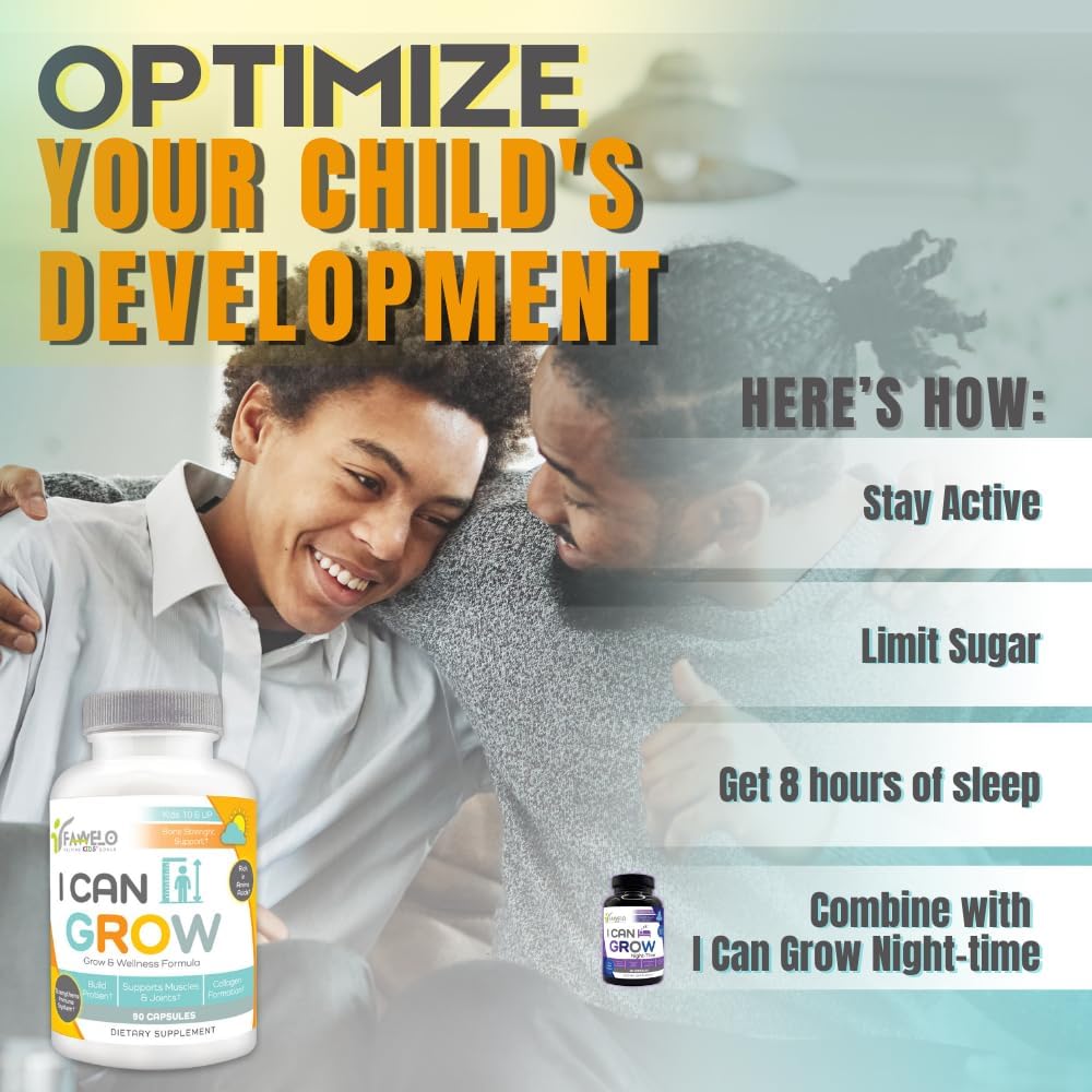 Height Boosters for Kids and Teens (3 Pack) - Natural Growth Supplement with Bone and Immune Support - 270 Capsules