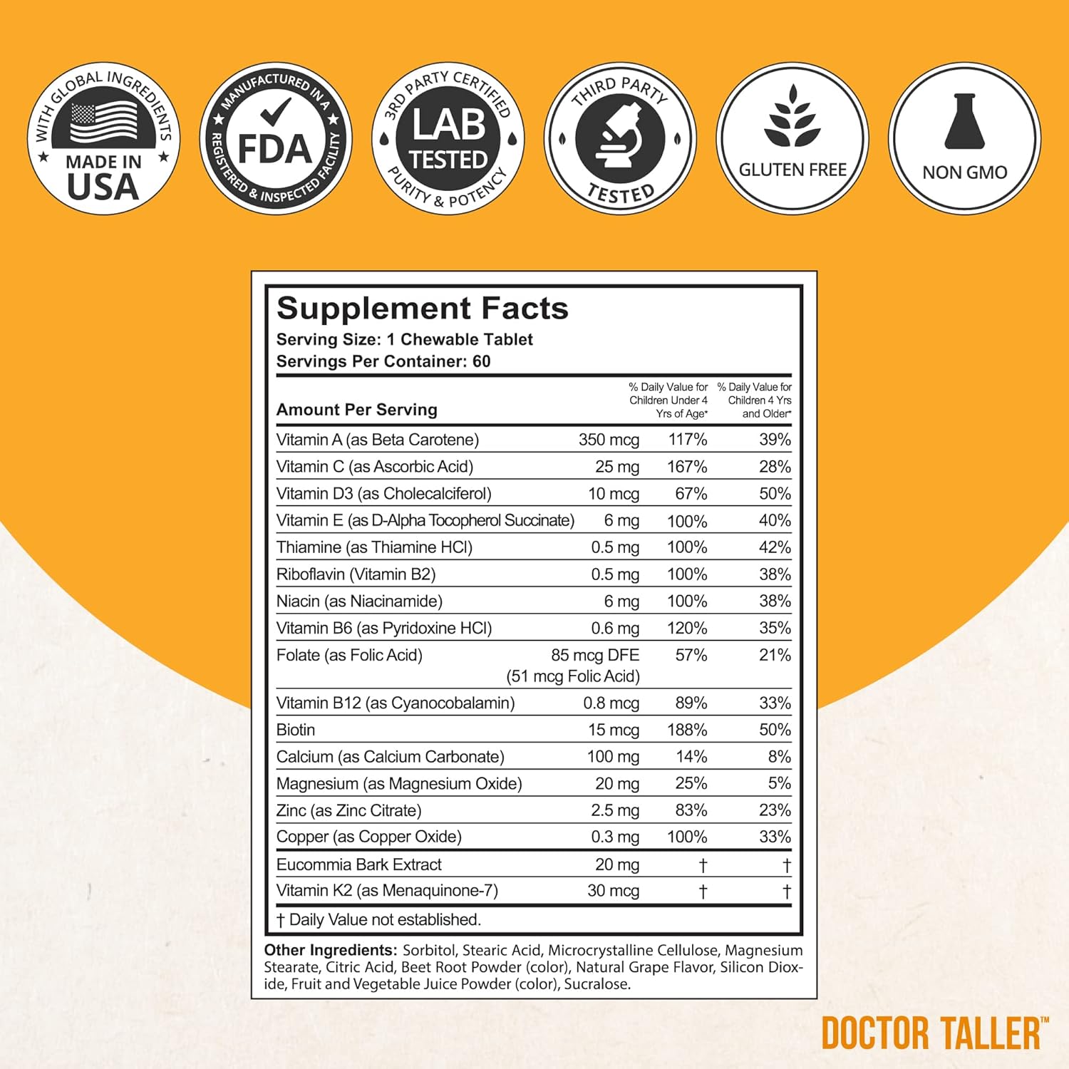 Height Growth Bundle for Kids: Protein Powder & Chewable Tablets - Support Strong Growth with NuBest & Doctor Taller Supplements
