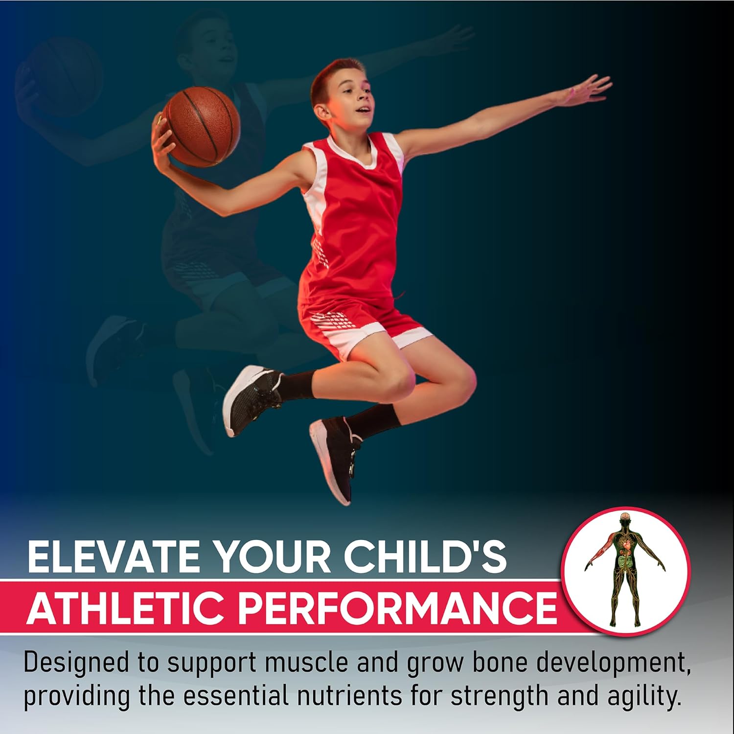 Height Growth Gummies for Kids with Calcium, Vitamin D, K2, Magnesium, and Zinc - Supplement for Teen's Growth - Ages 5-20 - Increase Height with Kids Vitamins