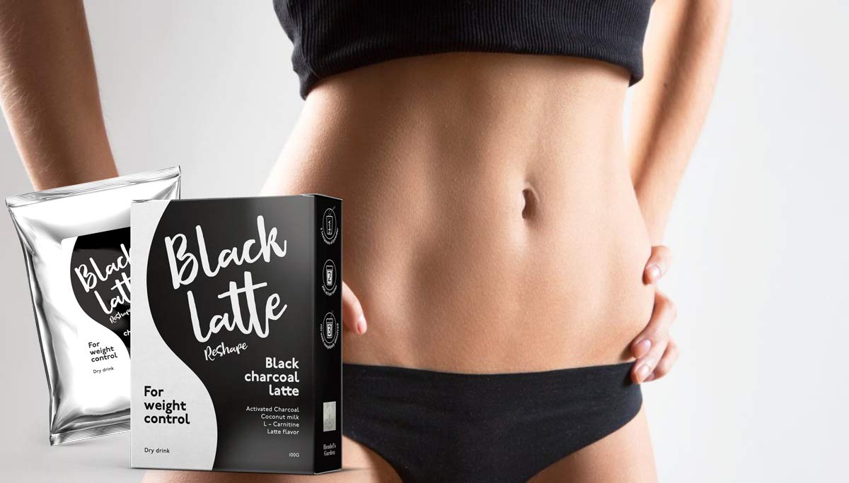 HENDEL LLC Black Charcoal Latte Dry Drink - Detoxifying Black Latte Mix