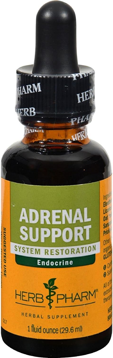 Herb Pharm Adrenal Support Tonic Compound 1 oz - Natural Herbal Formula for Adrenal Health & Wellness
