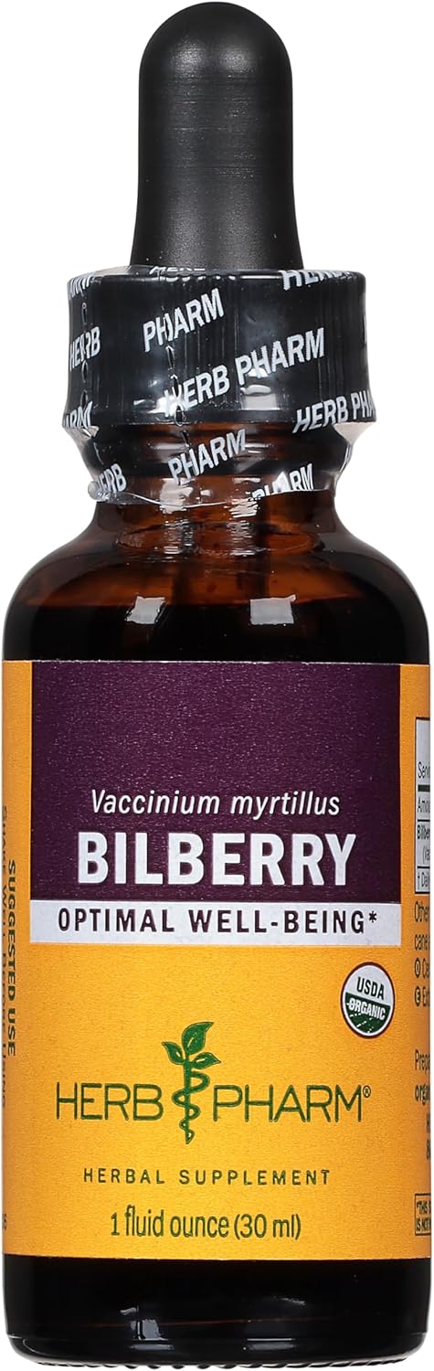 Herb Pharm Bilberry Liquid Extract for Eye Health and Vision Support - 1 fl oz