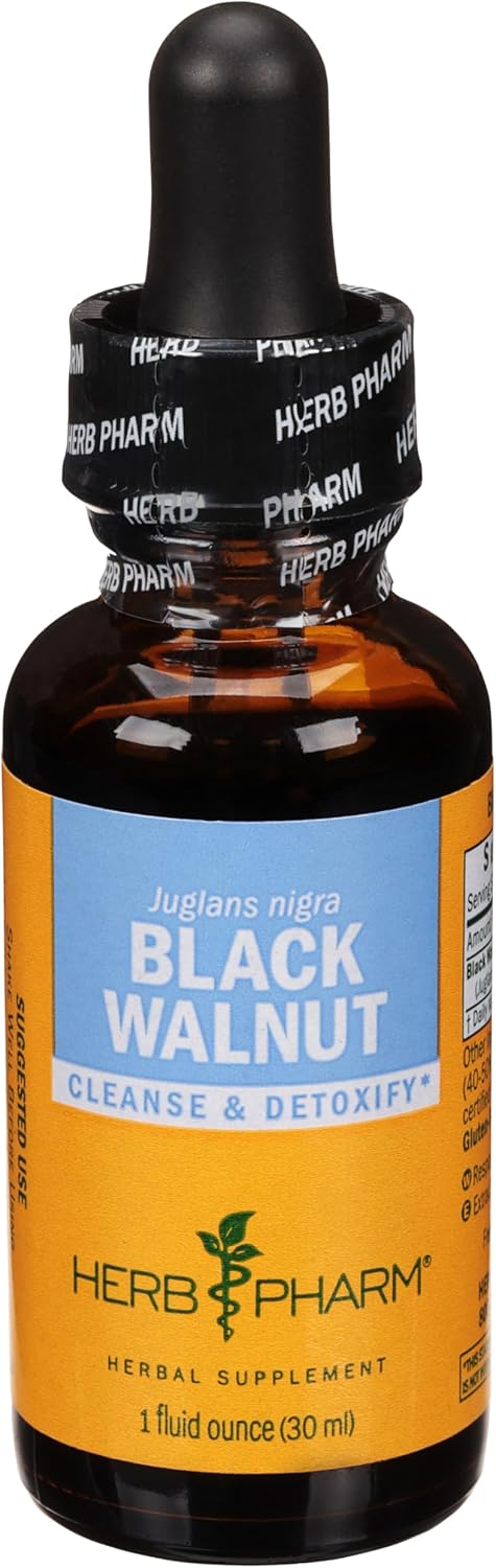 Herb Pharm Black Walnut Liquid Extract - 1oz for Cleansing and Detox