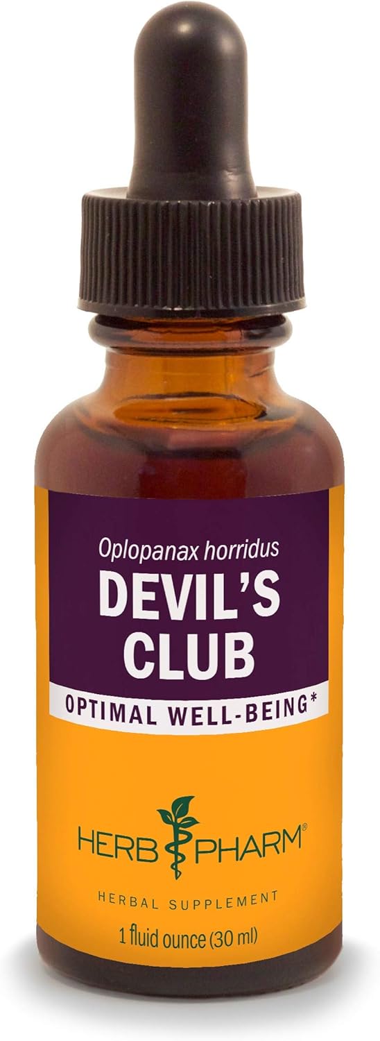 Herb Pharm Devil's Club Liquid Extract - 1 oz Bottle for Herbal Support