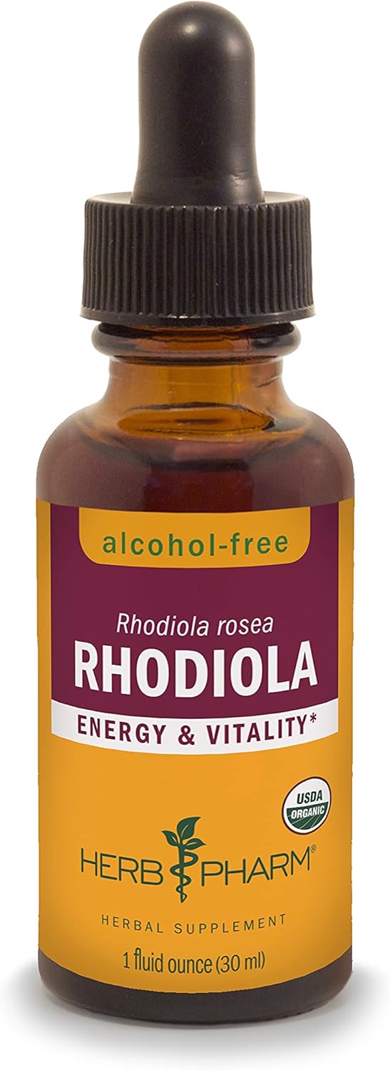 Herb Pharm Energy & Vitality Ashwagandha Rhodiola Extract Bundle, 1 Oz Each