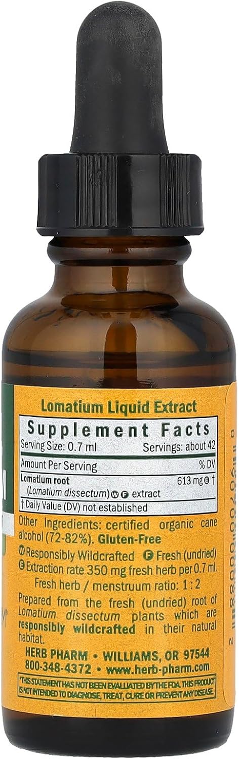 Herb Pharm Lomatium Liquid Extract 1oz for Immune System Boost