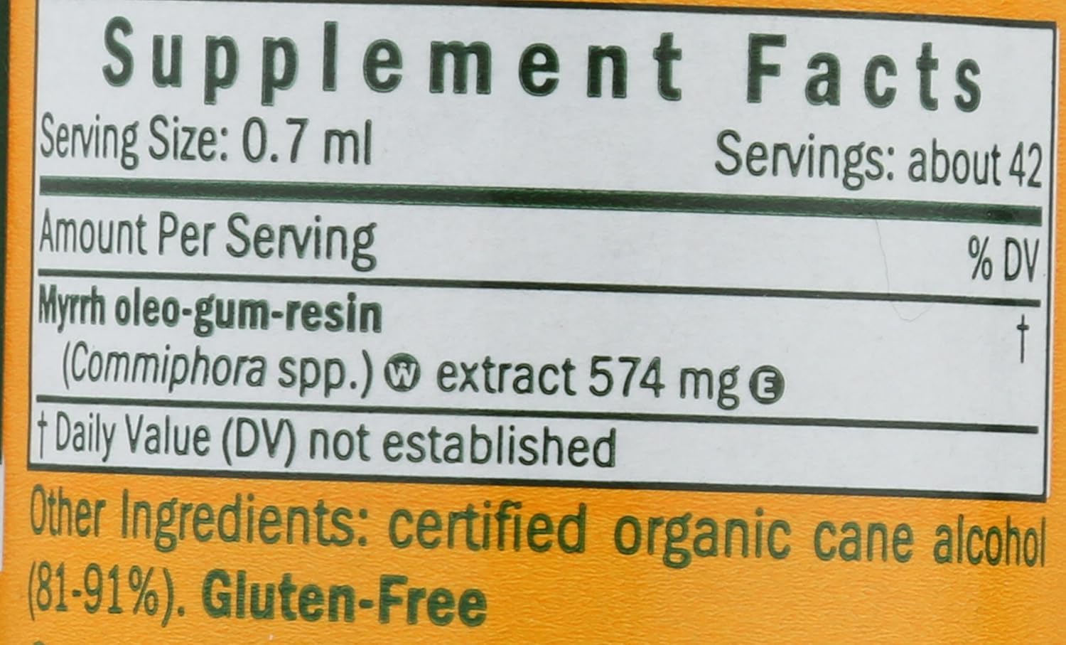 Herb Pharm Myrrh Liquid Extract - 1 oz Bottle - Immune System Support Formula