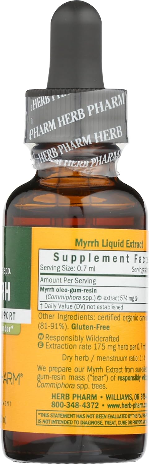 Herb Pharm Myrrh Liquid Extract - 1 oz Bottle - Immune System Support Formula