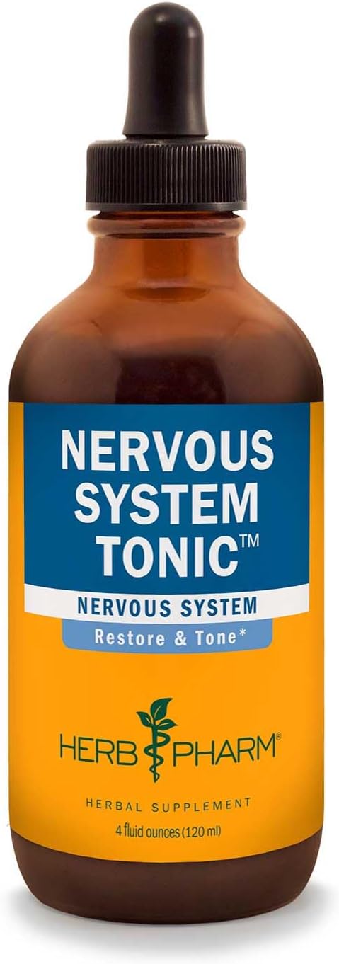 Herb Pharm Nervous System Tonic Herbal Formula - 4 Ounce, Calming and Strengthening