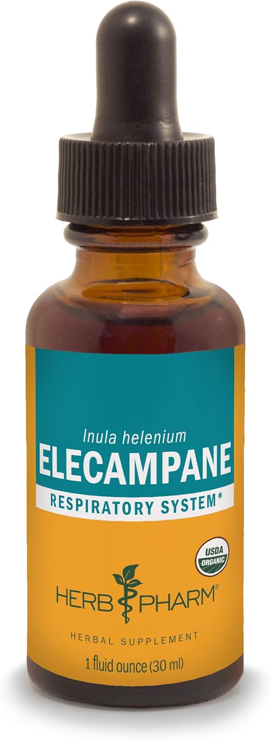 Herb Pharm Organic Elecampane Liquid Extract for Respiratory Support - 1oz