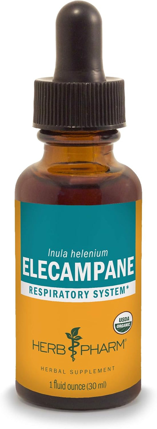 Herb Pharm Organic Elecampane Liquid Extract for Respiratory Support - 1oz