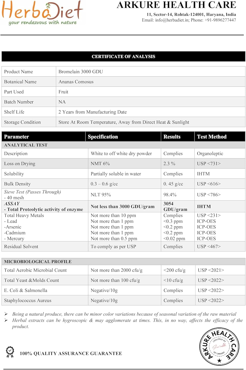 Herbadiet Quercetin with Bromelain 500mg Capsules - Immune & Heart Health Support, Antioxidant & Joint Supplement - Non-GMO, Vegan, Gluten-Free (120 Caps)