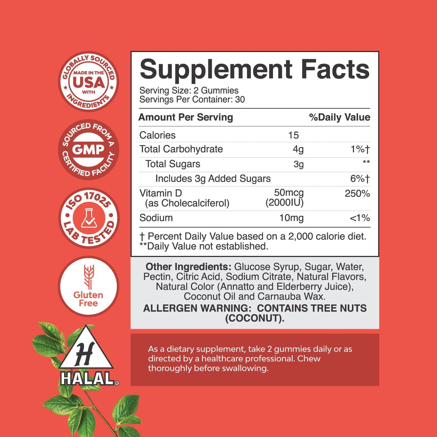 Herbal Adrenal & Thyroid Support Complex + Vitamin D3 Gummies - Mood & Energy Supplement for Thyroid Health, Bone & Immune Support
