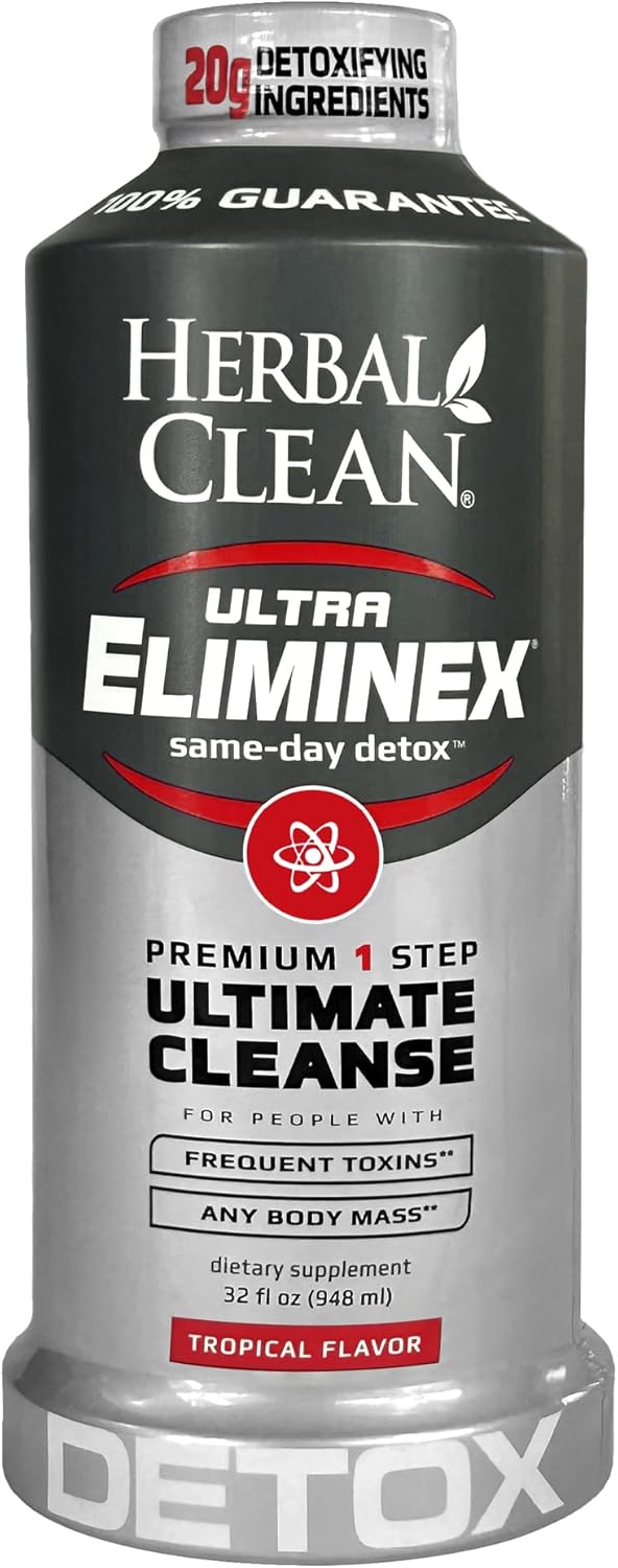 Herbal Clean Ultra Eliminex Premium Same-Day Detox Cleanse Tropical Fruit 32 fl oz