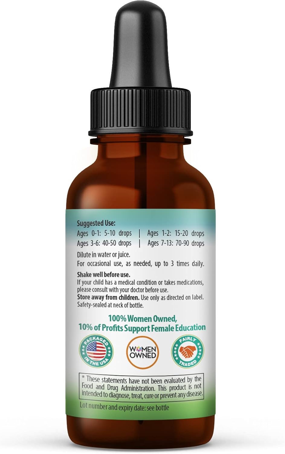 Herbal Goodness Kids Tummy Support Liquid Extract - 1oz Digestive System Supplement
