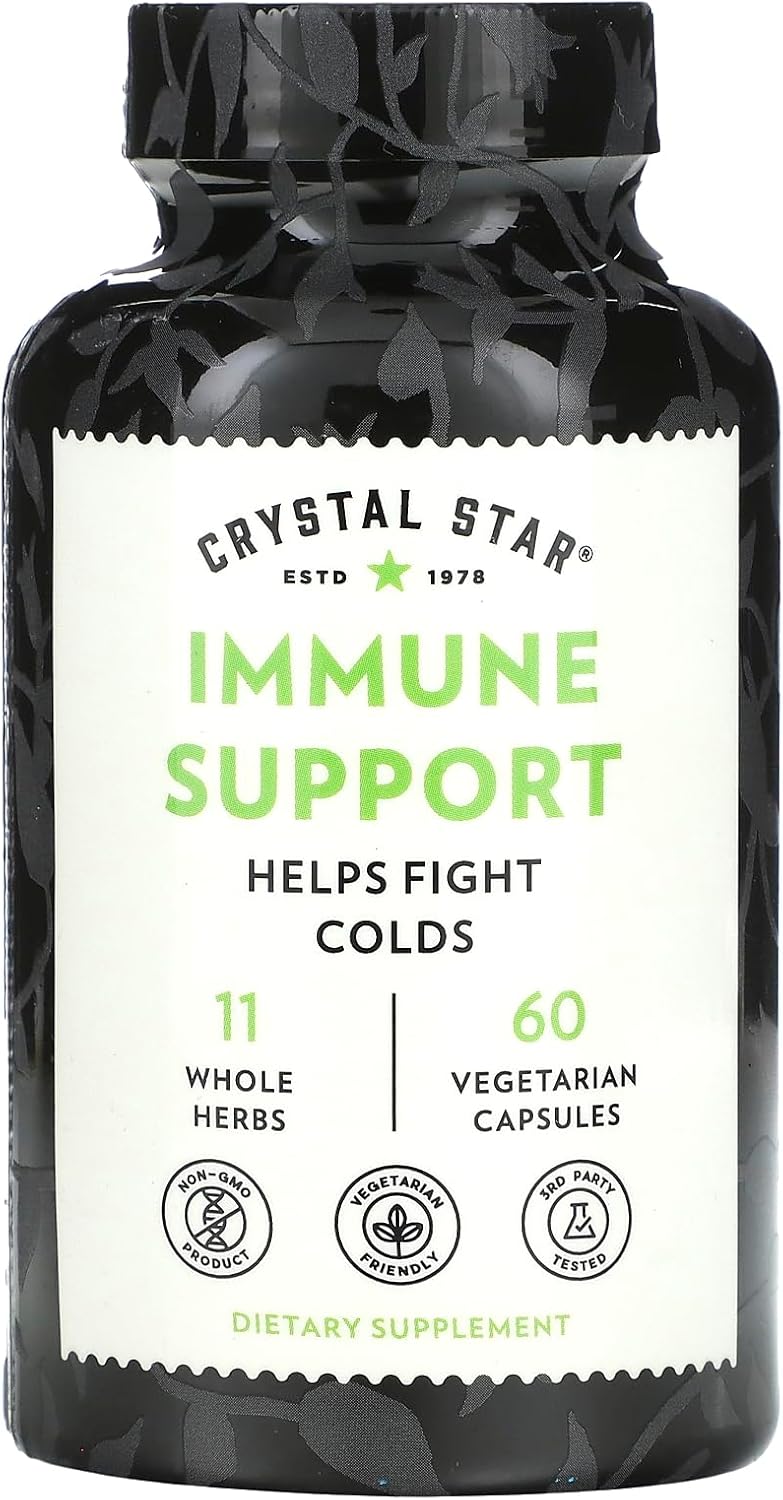 Herbal Immune Booster Supplement for Multi-System Defense - Echinacea, Goldenseal, Yarrow, Elecampane - 60 Capsules