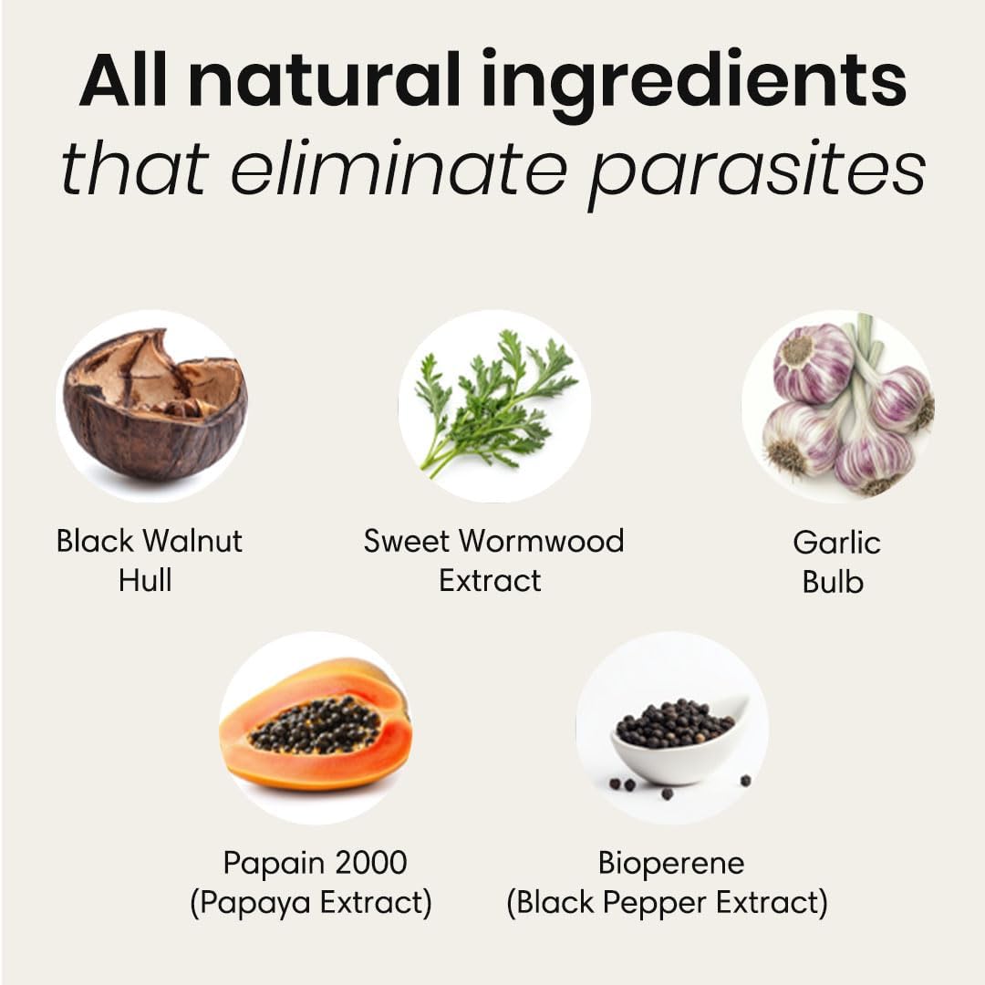 Herbal Liquid Detox & Cleanse Supplement with Black Walnut, Sweet Wormwood & Garlic - Supports Digestive Balance & Wellness - 30mL