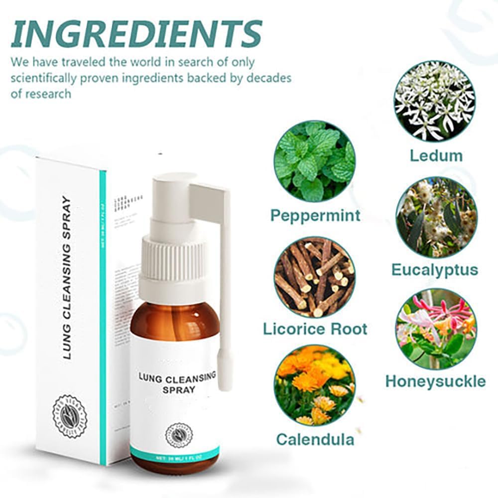 Herbal Lung Cleanse Spray for Respiratory Health (1 Piece)