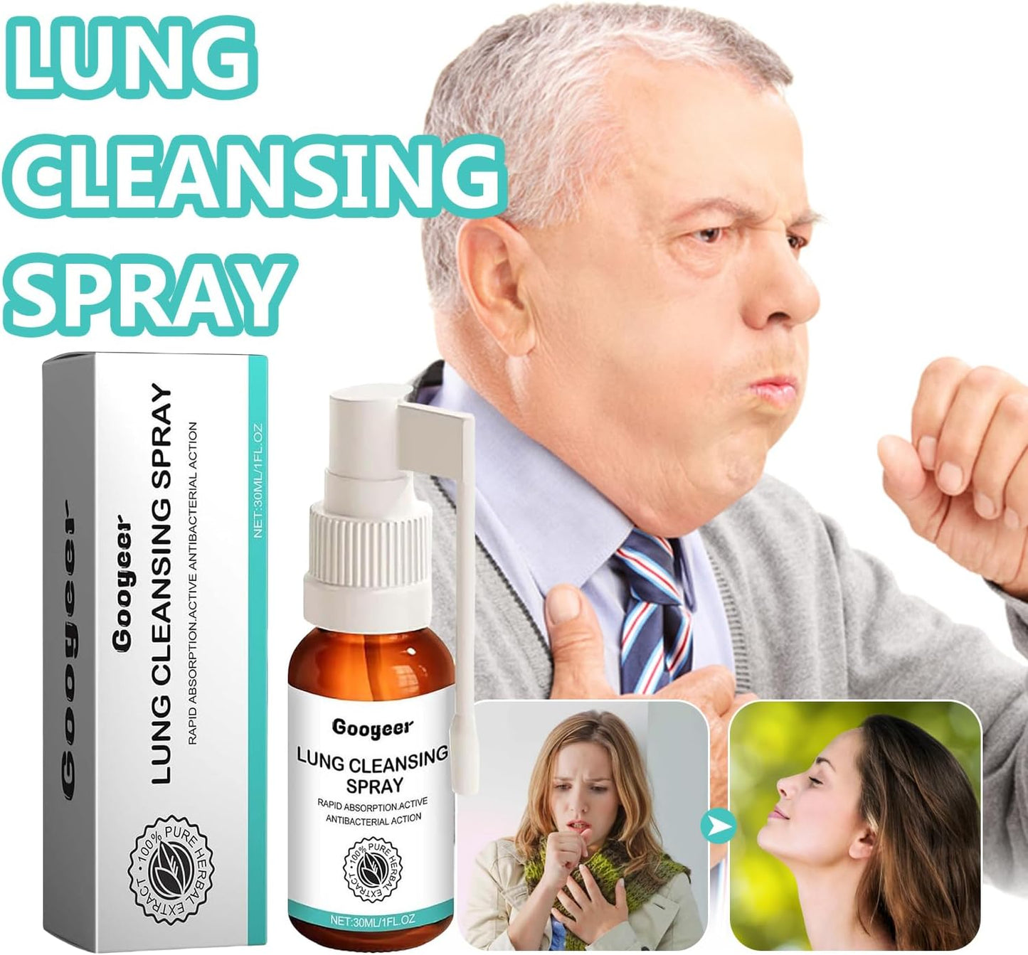 Herbal Lung Detox Spray for Smokers - Cleanse and Clear Your Lungs