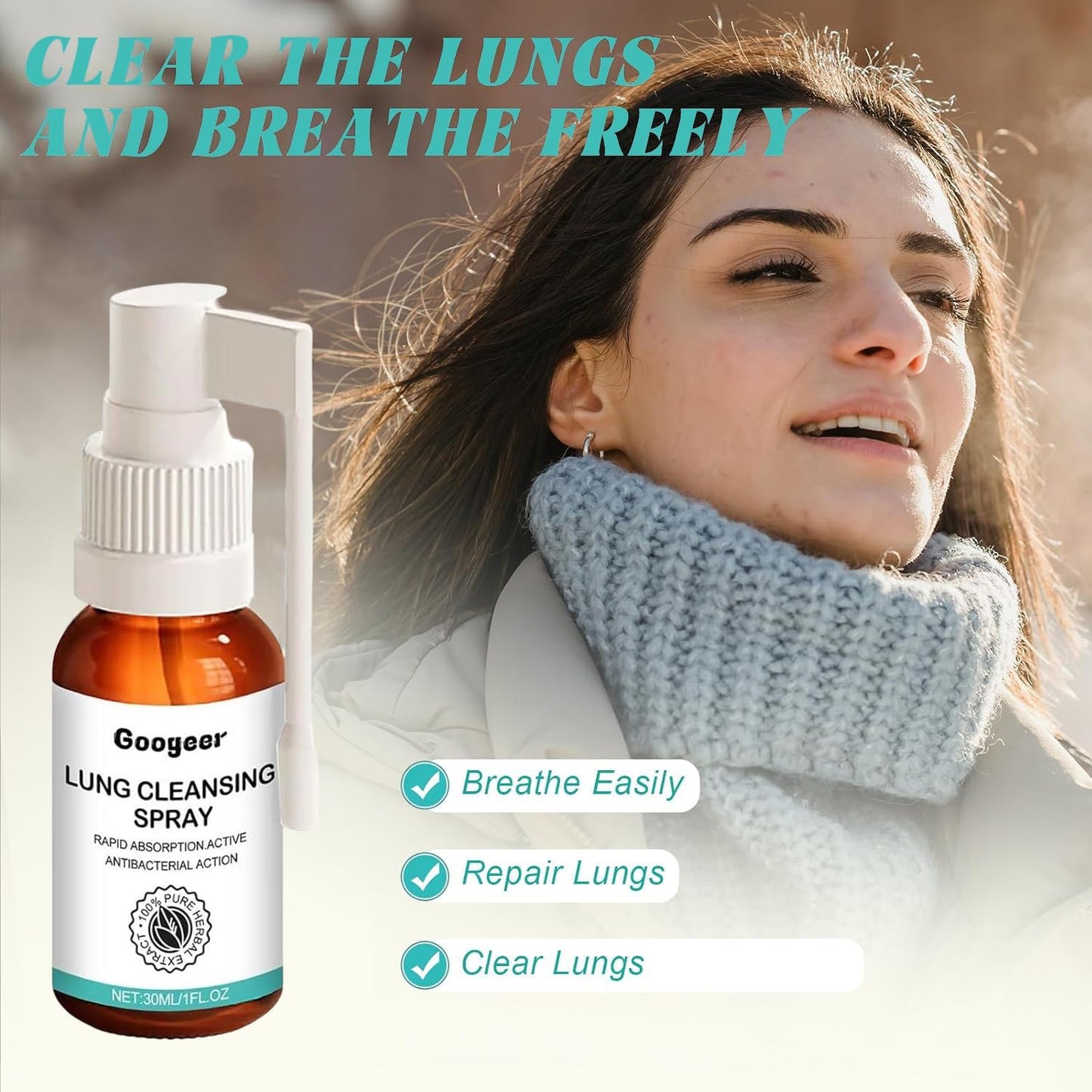 Herbal Lung Detox Spray for Smokers - Cleanse and Clear Your Lungs